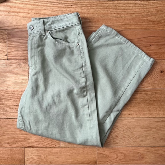 Seven Seven Wide Leg Sage Green Jeans - Picture 3 of 5